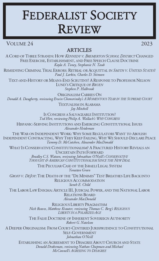 Federalist Society Review, Volume 24