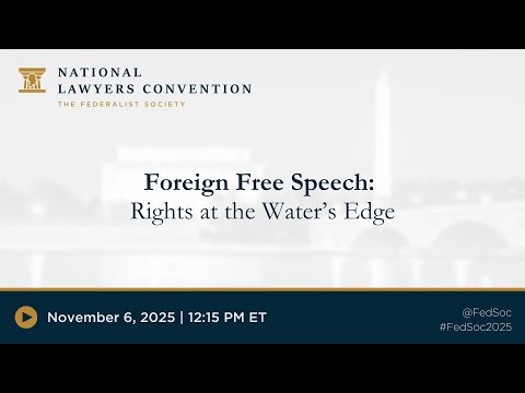 Foreign Free Speech: Rights at the Water’s Edge