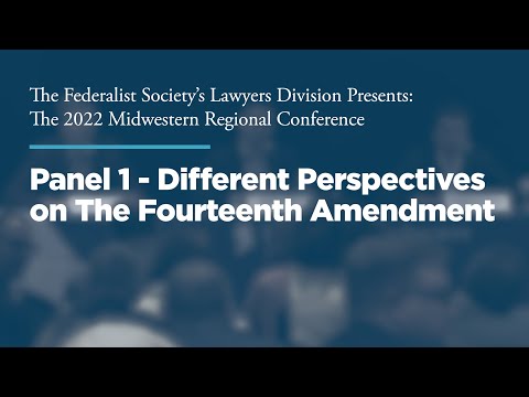 Panel 1 - Different Perspectives on The Fourteenth Amendment
