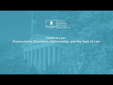 Criminal Law: Prosecutorial Discretion, Partisanship, and the Rule of Law