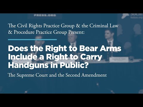 Panel 1: Does the Right to Bear Arms Include a Right to Carry Handguns in Public?