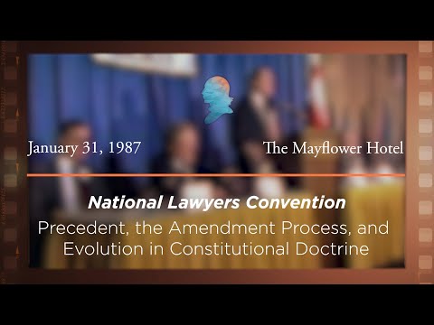 Panel III: Precedent, The Amendment Process, and Evolution in Constitutional Doctrine [Archive Collection]
