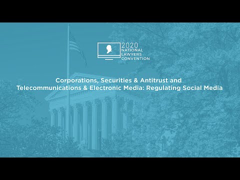 Corporations, Securities & Antitrust and Telecommunications & Electronic Media: Regulating Social Media