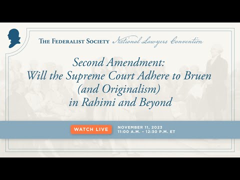 Second Amendment: Will the Supreme Court Adhere to Bruen (and Originalism) in Rahimi and Beyond?