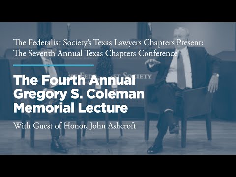 Fourth Annual Gregory S. Coleman Memorial Lecture & Luncheon