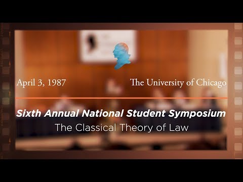 Panel I: The Classical Theory of Law [Archive Collection]