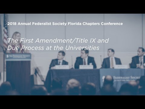 The First Amendment/Title IX and Due Process at the Universities
