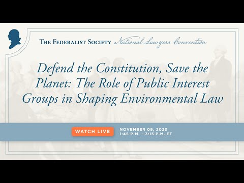 Defend the Constitution, Save the Planet: The Role of Public Interest Groups in Shaping Environmental Law