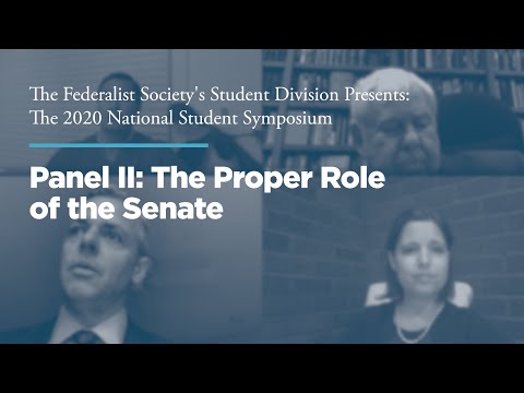Panel II: The Proper Role of the Senate