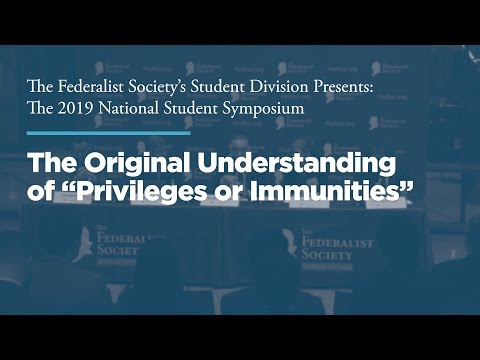 Panel 1: The Original Understanding of “Privileges or Immunities”