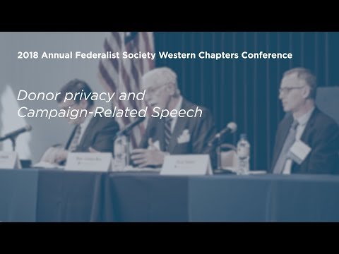 Donor privacy and Campaign-Related Speech