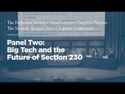 Panel 2: Big Tech and The Future of Section 230