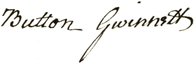 Button Gwinnett signature