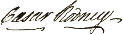 Caesar Rodney signature