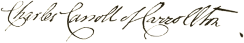 Charles Carroll signature