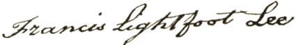 Francis Lightfoot Lee signature