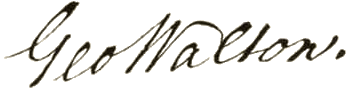 George Walton signature