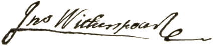 John Witherspoon signature