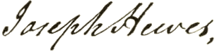 Joseph Hewes signature