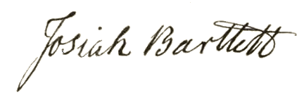 Josiah Bartlett signature