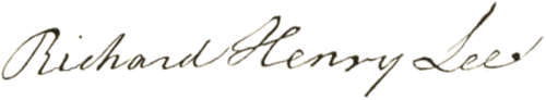 Richard Henry Lee signature