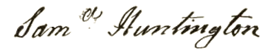 Samuel Huntington signature