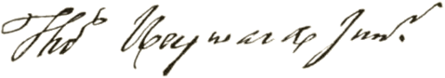 Thomas Heyward Jr. signature