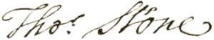 Thomas Stone signature