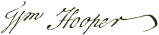 William Hooper signature