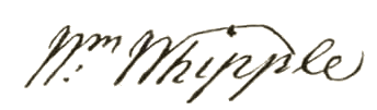 William Whipple signature