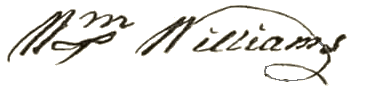 William Williams signature