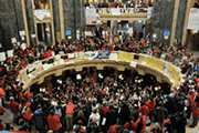 Wisconsin Statehouse Protest by Public Sector Unions
