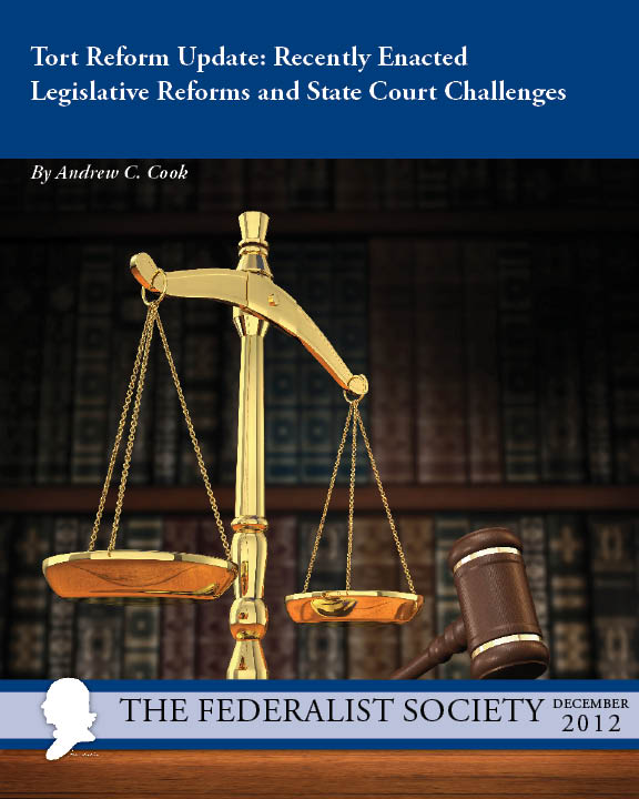 Civil Justice Tort Reform Update 2012 Cover